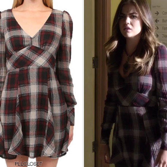 NWT Free People Teen Spirit Plaid Mini Dress - Pretty Little Liars Aria RARE - Picture 4 of 9